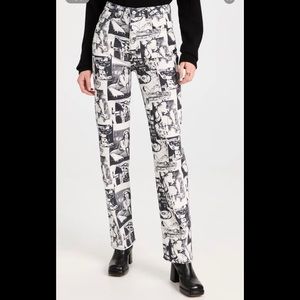 NWT Reformation Cynthia High Rise Straight Long Jeans 28